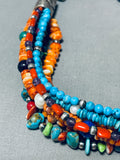 Dropdead Gorgeous Vintage Native American Navajo Turquoise Sterling Silver Necklace-Nativo Arts