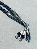 Magnificent Vintage Native American Zuni Turquoise Sterling Silver Sunface Bolo-Nativo Arts