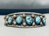 Magnificent Vintage Native American Navajo Spiderweb Turquoise Sterling Silver Bracelet-Nativo Arts