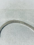 Signed Stacker Vintage Native American Navajo Sterling Silver Bracelet Cuff-Nativo Arts