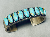 Important Heavy Vintage Native American Navajo Kirk Smith Turquoise Sterling Silver Bracelet-Nativo Arts