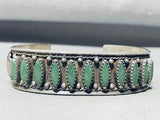 One Of The Best Ever Vintage Native American Navajo Jade Sterling Silver Bracelet-Nativo Arts