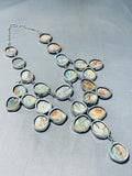 The Craziest And Best Vintage Native American Navajo Green Turquoise Sterling Silver Necklace-Nativo Arts