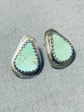 Lustrous Vintage Native American Navajo Royston Turquoise Sterling Silver Earrings-Nativo Arts