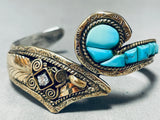 Elevated Workmanship Vintage Native American Navajo Turquoise Sterling Silver Bracelet-Nativo Arts