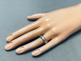 Gold And Sterling Vintage Native American Navajo Silver Ring-Nativo Arts