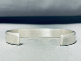 Important Darryl Dean Begay Native American Navajo Sterling Silver Brushed Finish Bracelet-Nativo Arts