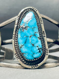 One Of The Finest Vintage Native American Navajo Blue Diamond Turquoise Sterling Silver Bracelet-Nativo Arts