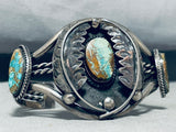 Museum Older Vintage Native American Navajo Royston Turquoise Sterling Silver Bracelet-Nativo Arts