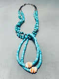 Native American Fabulous Vintage Santo Domingo Turquoise Heishi Sterling Silver Necklace-Nativo Arts