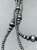Dropdead Gorgy!! Vintage Native American Navajo Sterling Silver Bead Necklace-Nativo Arts