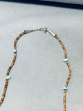 Native American One Of The Finest Vintage Zuni Serpentine Fetish Sterling Nsilver Necklace-Nativo Arts