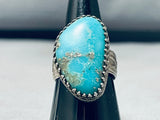 Glamorous Vintage Native American Navajo Royston Turquoise Sterling Silver Ring-Nativo Arts