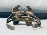 Tears Of Joy Turquoise Vintage Native American Navajo Butterfly Sterling Silver Bracelet-Nativo Arts