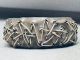Dak Willie Most Unique Vintage Native American Navajo Sterling Silver Bracelet-Nativo Arts
