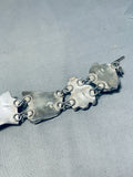 The Chunkiest Vintage Native American Navajo Turquoise Link Sterling Silver Bracelet-Nativo Arts