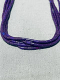 Gasp! Native American Navajo Suilite Sterling Silver Heishi Necklace-Nativo Arts