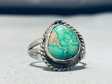 Carico Lake Turquoise!! Vintage Native American Navajo Sterling Silver Ring Old-Nativo Arts