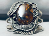 One Of The Best Ever Fire Agate Vintage Native American Navajo Sterling Silver Bracelet-Nativo Arts