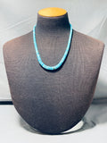 Fabulous Vintage Santo Domingo Turquoise Sterling Silver Necklace-Nativo Arts