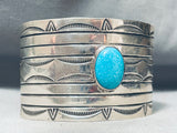 Linda Johnson Tremendous Sleeping Beauty Turquoise Sterling Silver Bracelet-Nativo Arts