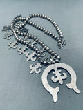 Gorgeous Vintage Native American Navajo Sterling Silver Naja Squahs Blossom Necklace-Nativo Arts