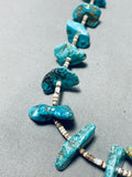 Rare Vintage Santo Domingo Turquoise Slabs Heishi Necklace-Nativo Arts