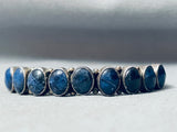 ONE OF THE BEST VINTAGE NAVAJO SODALIGHT STERLING SILVER HEAVY BRACELET