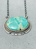 Fabulous Vintage Native American Navajo Royston Turquoise Sterling Silver Necklace-Nativo Arts