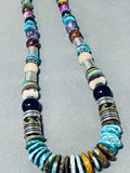 Singer Native American Navajo Turquoise Amethyst Tigers Eye Sterling Silver Necklace-Nativo Arts