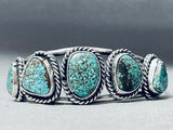 Top Shelf Vintage Native American Navajo Spiderweb Turquoise Sterling Silver Bracelet-Nativo Arts