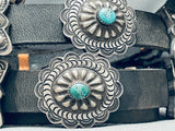 Native American Mike Rogers Vintage Navajo Turquoise Sterling Silver Concho Belt-Nativo Arts