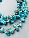 One Of The Best Old Kingman Turquoise Nugget Heishi Necklace Old-Nativo Arts