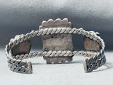 Late 1800's Early 1900's Vintage Navajo Turquoise Sterling Silver Bracelet