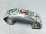Magnificent Vintage Native American Navajo Turquoise Sterling Silver Bracelet-Nativo Arts
