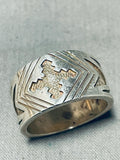 Marvelous Vintage Native American Navajo Joe Chee Sterling Silver Ring-Nativo Arts