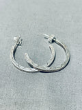 Dazzling Vintage Native American Navajo Sterling Silver Earrings-Nativo Arts