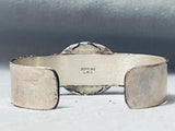 Larry Moses Yazzie Vintage Native American Navajo Rhodochrosite Sterling Silver Bracelet-Nativo Arts