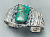 Kee Family Vintage Native American Navajo Royston Turquoise Sterling Silver Bracelet-Nativo Arts