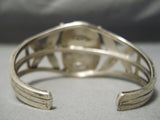 Opulent Vintage Native American Navajo X Flank Royston Turquoise Sterling Silver Bracelet-Nativo Arts