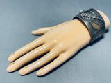 One Of The Most Unique Vintage Native American Navajo Turquoise Sterling Silver Bracelet-Nativo Arts