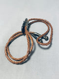 Tremendous Vintage Native American Navajo #8 Turquoise Mine Sterling Silver Bolo-Nativo Arts
