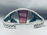 Botswana Purple Agate Vintage Southwest Sterling Silver Bracelet-Nativo Arts
