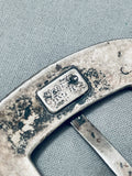 Heavy Vintage Southwest Sterling Silver Hand-stamped Ranger Buckle Set-Nativo Arts
