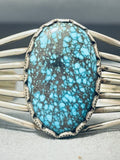 One Of The Best Ever Vintage Native American Navajo Spiderweb Turquoise Sterling Silver Bracelet-Nativo Arts