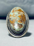 Enormous Vintage Native American Navajo Royston Turquoise Sterling Silver Ring-Nativo Arts