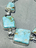 Sparkling Native American Navajo Pilot Mountain Turquoise Sterling Silver Bracelet-Nativo Arts