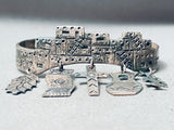 Pueblo Charm Vintage Native American Navajo Sterling Silver Bracelet Cuff-Nativo Arts