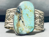 Gigantic Native American Navajo Kingman Turquoise Sterling Silver Bracelet-Nativo Arts