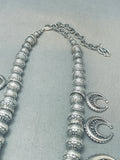 Womens Fab Vintage Sterling Silver Squash Blossom Necklace-Nativo Arts